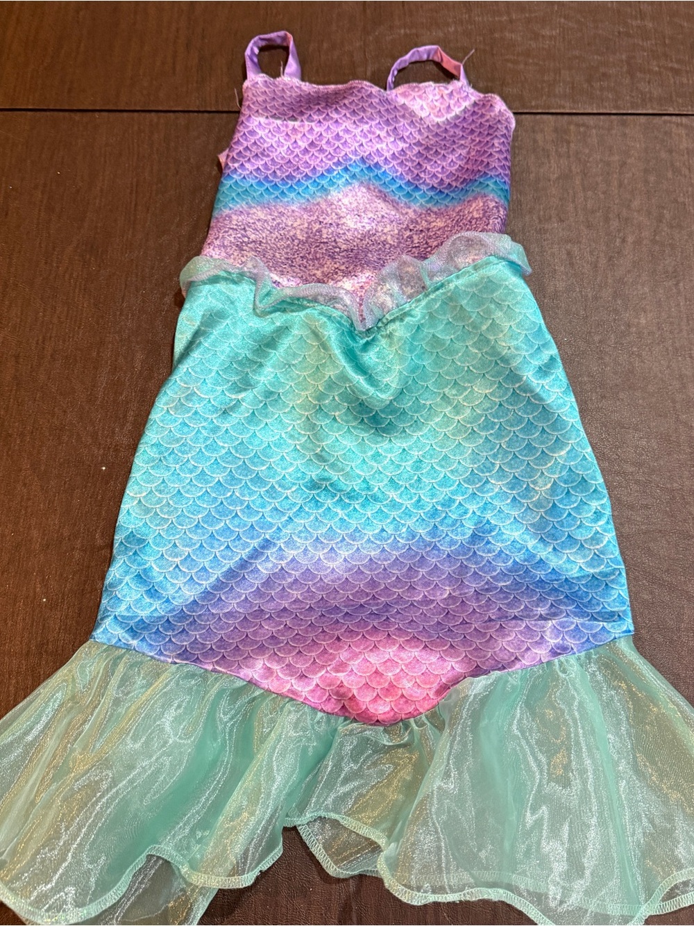 Disney Kids Mermaid Ariel Costume Dress - Purple & Aqua Sz 4-6X